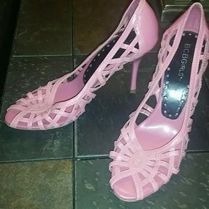 BCBGirls pink leather heels